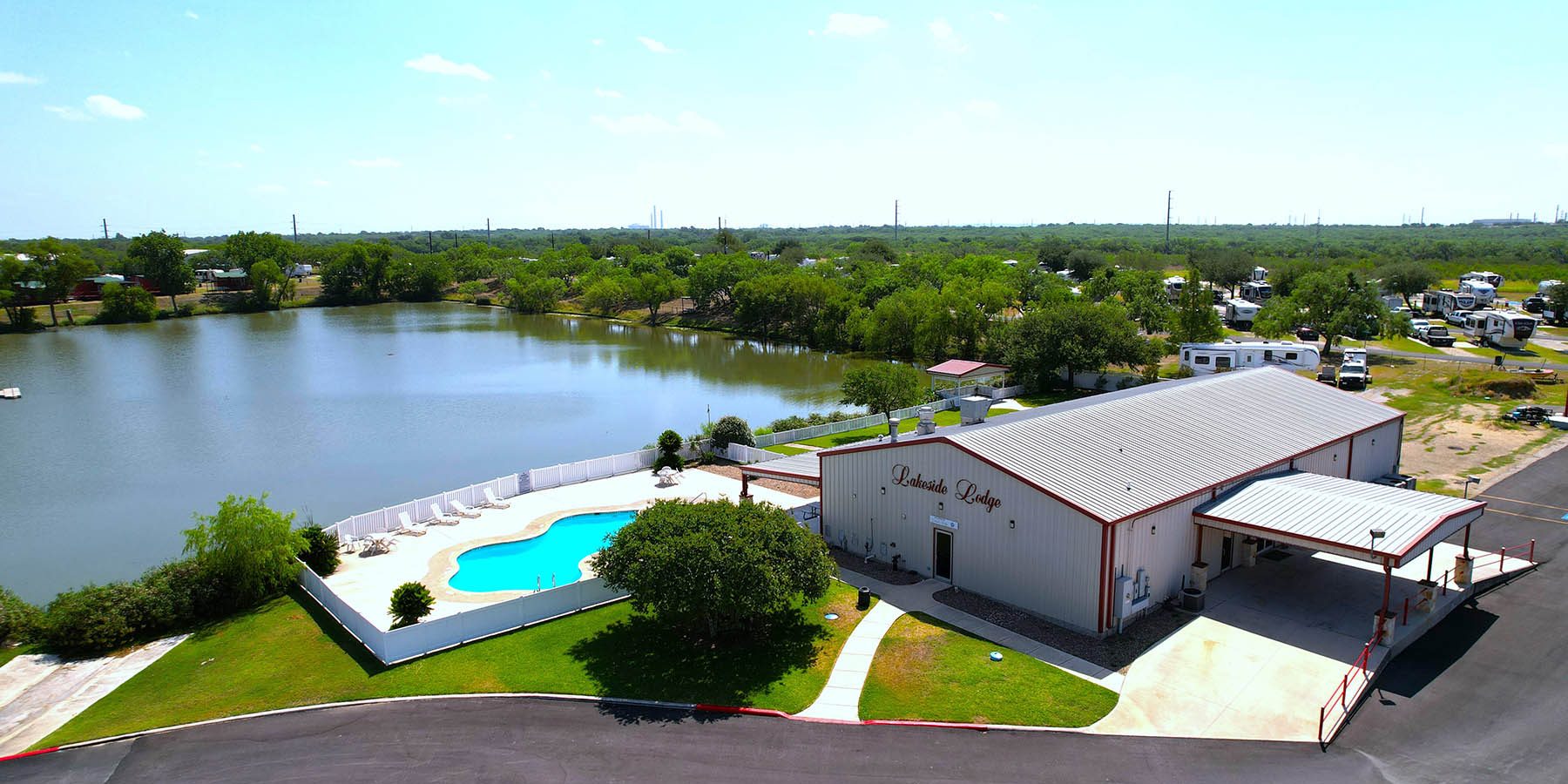 favorite amenities lake, swimming pool, building